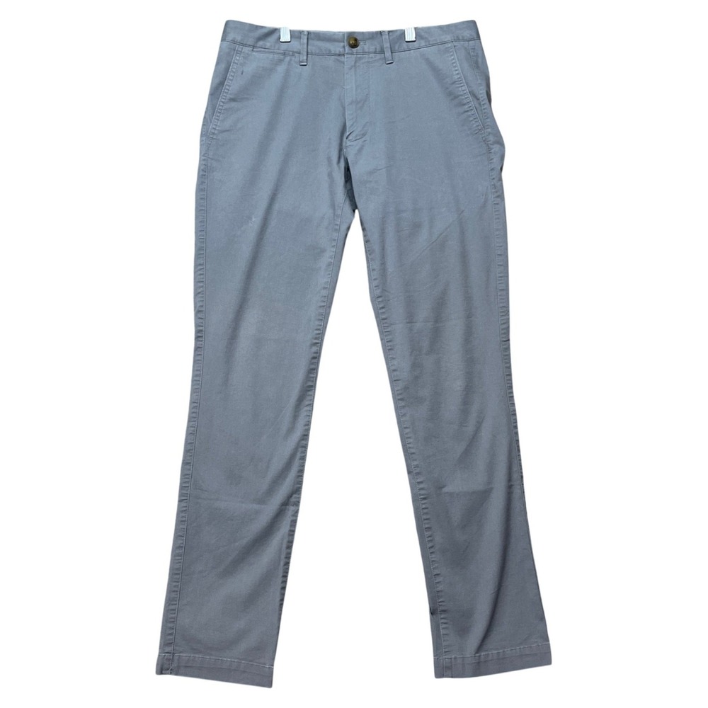 Bonobos Chino Pants Mens 31x32 Gray Tailored Fit Flat Front Stretch Twill EUC